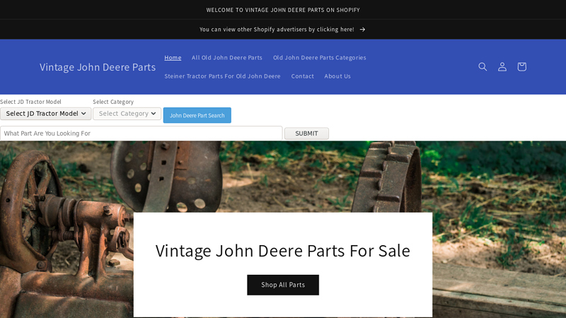 Vintage John Deere Parts used jd tractor parts