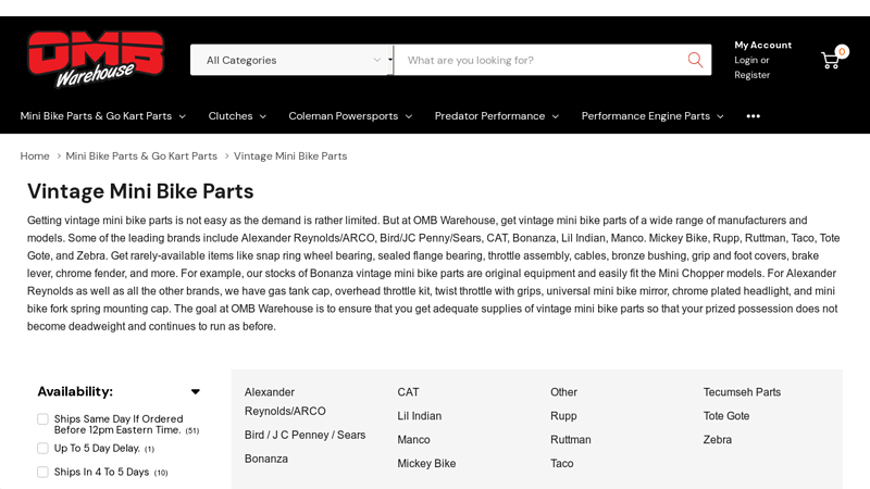 Vintage Mini Bike Parts pocket bike motor parts
