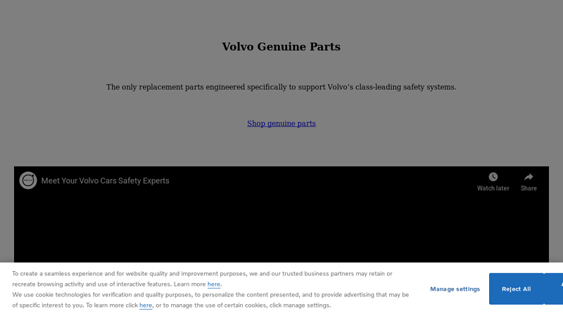 Volvo Genuine Parts volvo car parts
