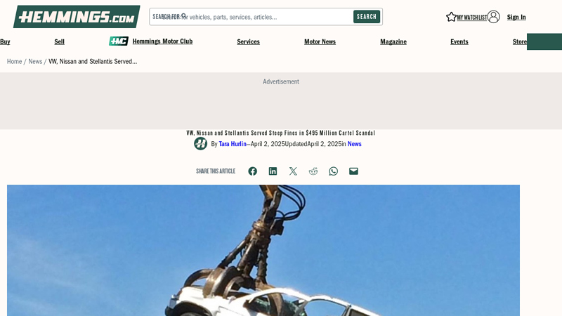 VW, Nissan and Stellantis Charged in $495 Million Cartel Scandal cartel auto parts