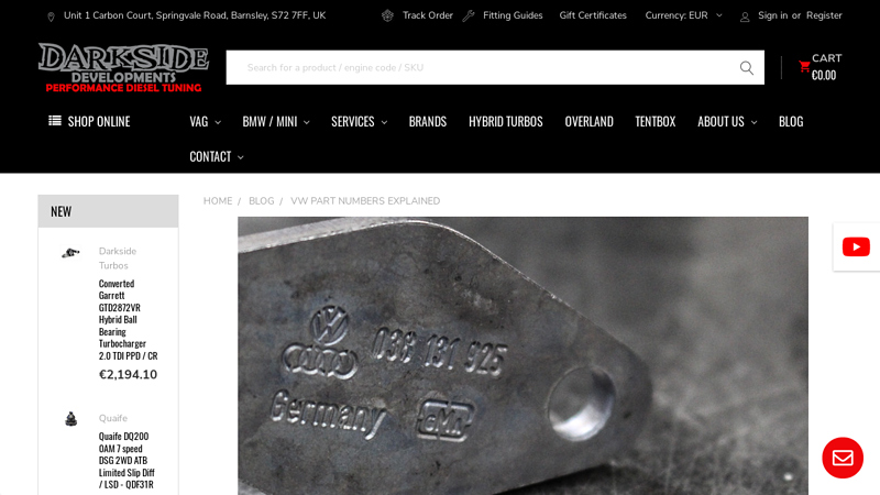 VW Part Numbers Explained vw motor parts