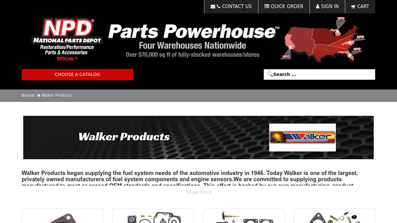 Walker Products walker auto parts