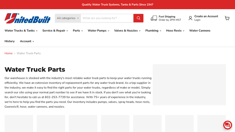 Water Truck Parts water truck parts