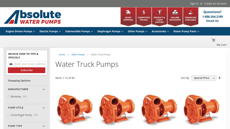 Water Truck Pumps water truck parts