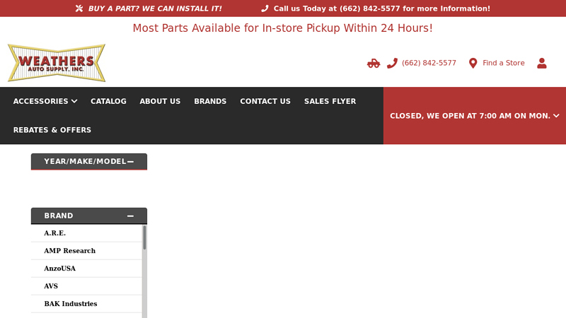 Weathers Auto Supply corinth auto parts