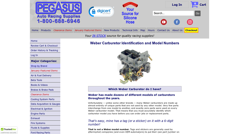 Weber Carburetor Identification and Model Numbers weber's auto parts