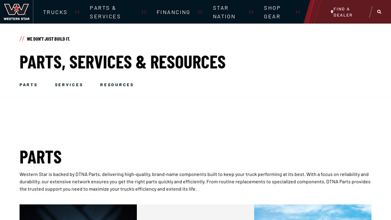 Western Star Truck Parts & Service Support western truck parts