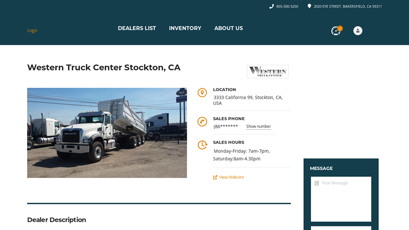 Western Truck Center Stockton, CA truck parts stockton ca