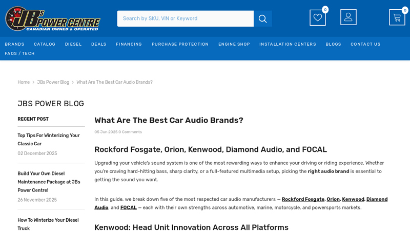 What are the Car Audio Brands? car audio parts