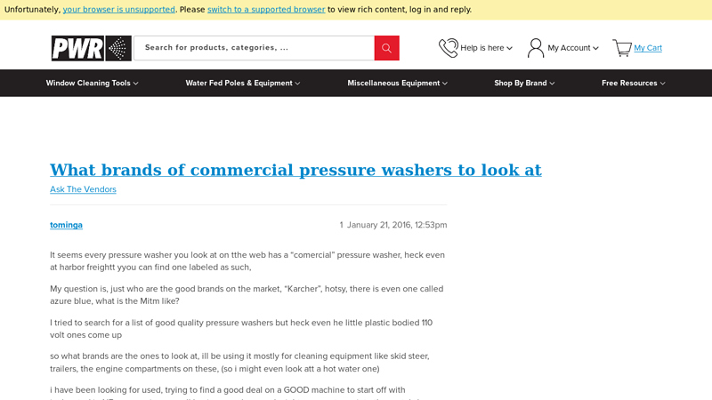 What brands of commercial pressure washers to look at honda pressure cleaner parts