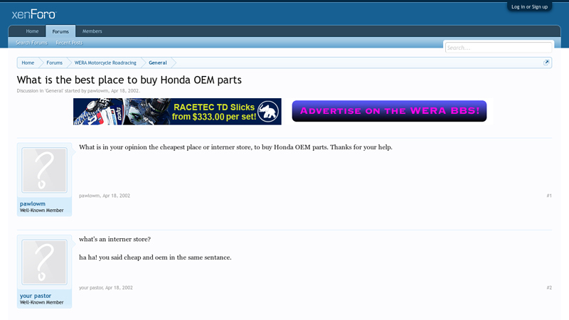 What is the  place to buy Honda OEM parts honda cycle parts online