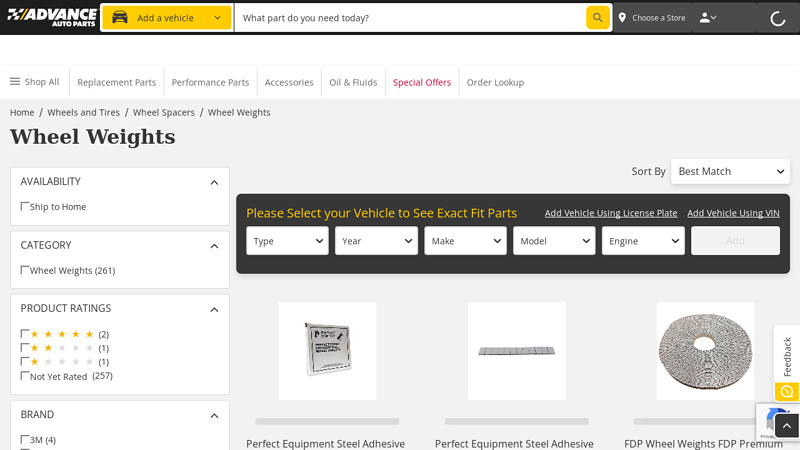 Wheel Weights advance auto parts ruston la