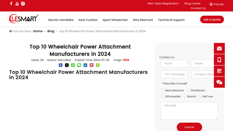 Wheelchair Power Attachment Manufacturers in 2024 motorized wheelchair parts