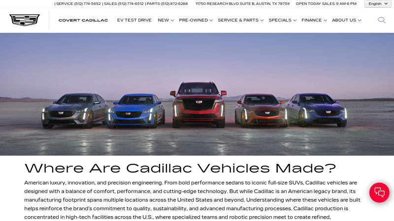 Where Are Cadillac Vehicles Made? cadillac parts cars