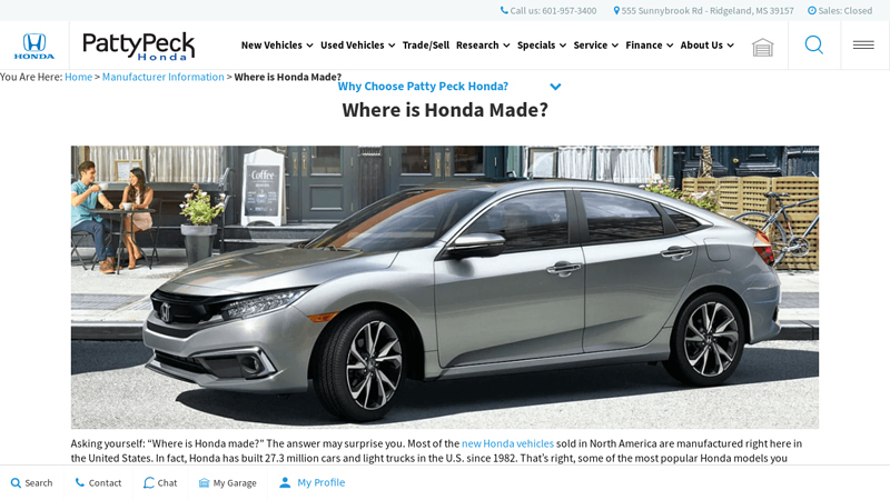 Where Are Honda Cars Made? honda auto parts warehouse
