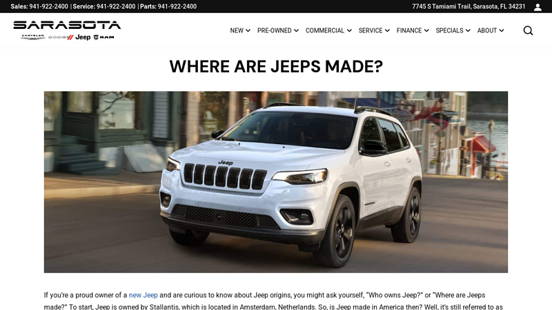 Where are Jeeps Made? jeep auto parts