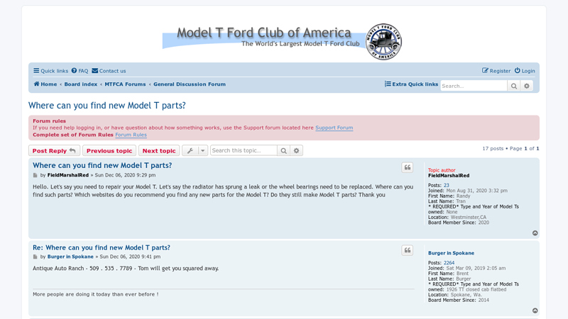 Where can you find new Model T parts? model t truck parts