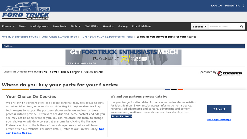 Where do you buy your parts for your f series ford f250 auto parts