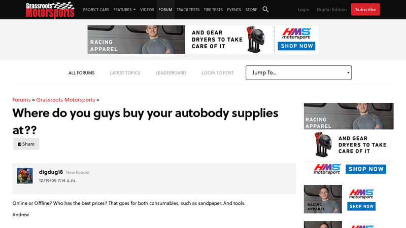 Where do you guys buy your autobody supplies at?? auto body parts online