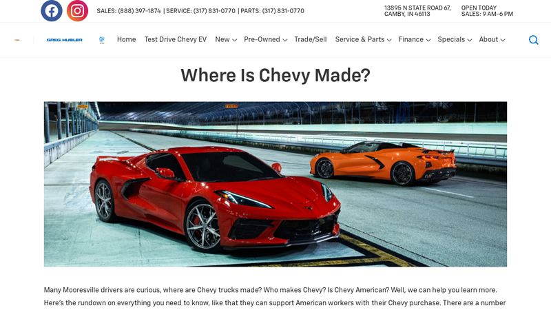 Where is Chevy Made? chevrolet truck parts