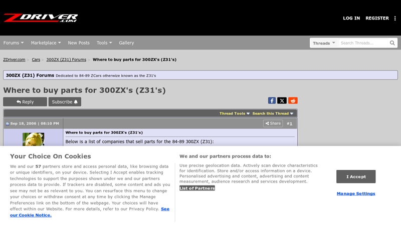 Where to buy parts for 300ZX's (Z31's) 300zx auto parts