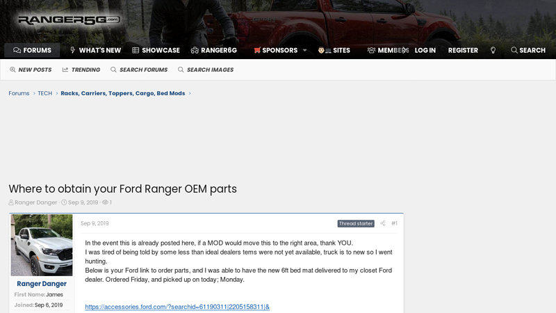Where to obtain your Ford Ranger OEM parts ford ranger parts catalog