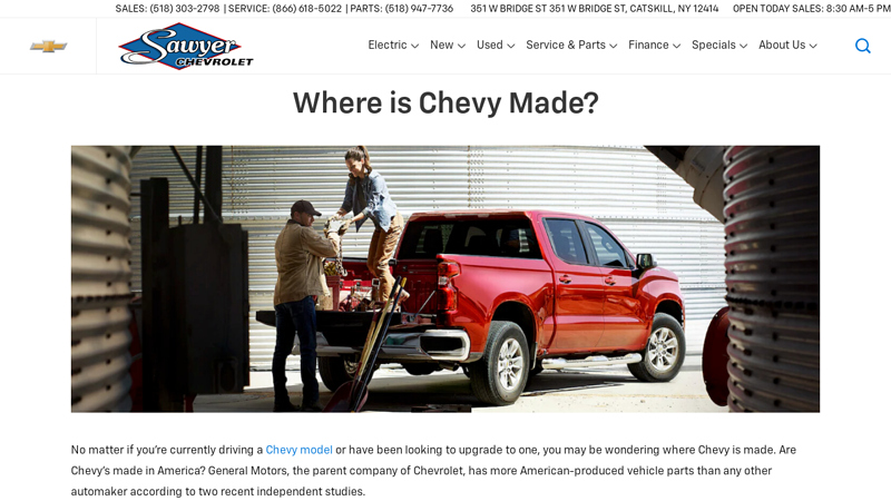 Which Chevrolet Models are Made in America? gm motors parts