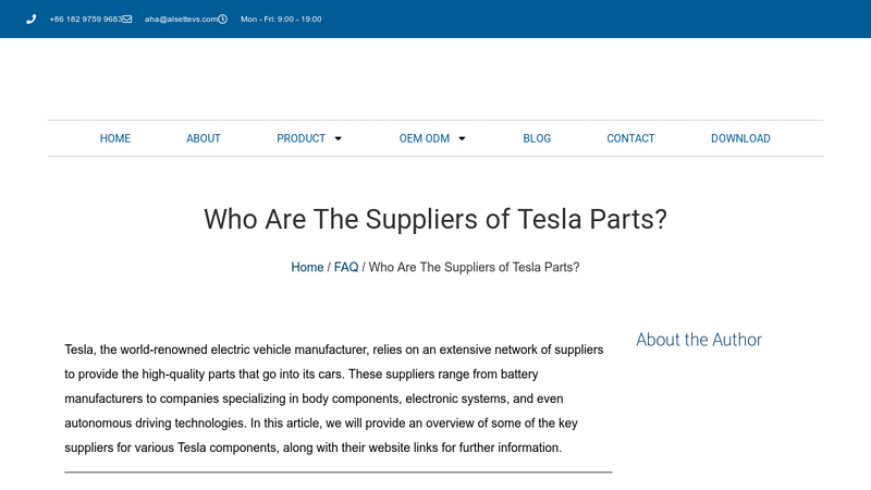 Who Are The Suppliers of Tesla Parts? tesla auto parts