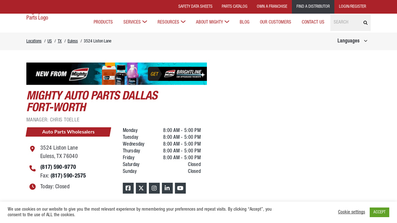 Wholesale Parts Distributor in Euless, TX auto parts dallas