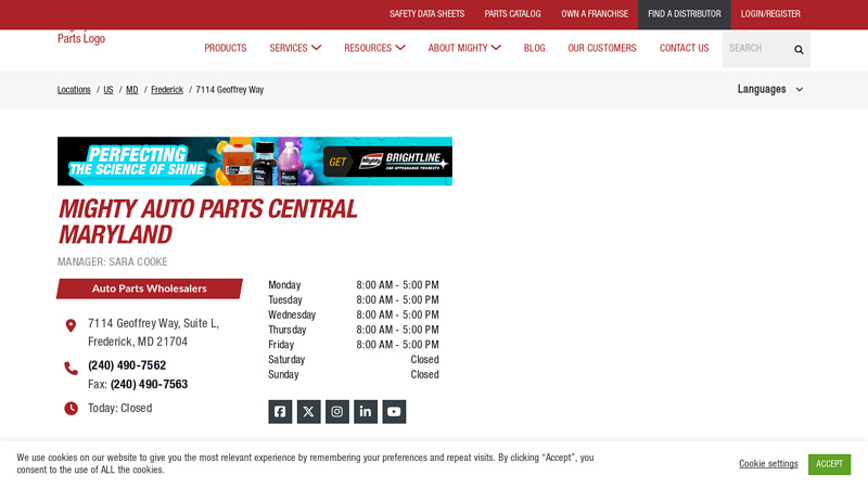 Wholesale Parts Distributor in Frederick, MD auto parts in md