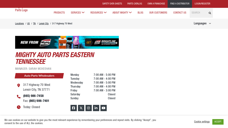 Wholesale Parts Distributor in Lenoir City, TN auto parts knoxville tn