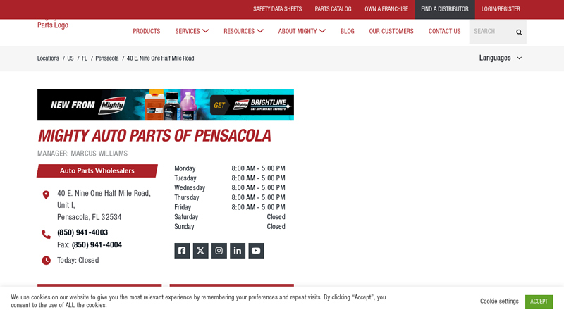 Wholesale Parts Distributor in Pensacola, FL auto parts pensacola