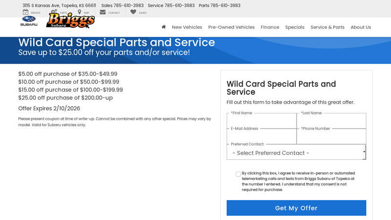 Wild Card Special Parts and Service car parts topeka