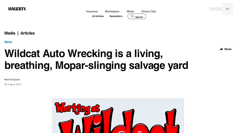 Wildcat Auto Wrecking is a living, breathing, Mopar wildcat auto parts