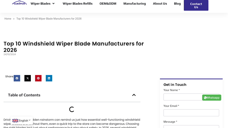 Windshield Wiper Blade Manufacturers auto parts wiper blades