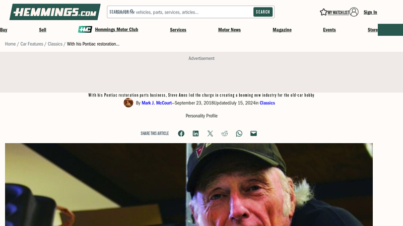 With his Pontiac restoration parts business, Steve Ames led the ... ames car parts