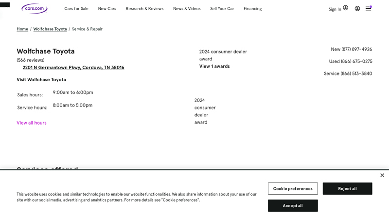 Wolfchase Toyota Service and Repair - Cordova, TN wolfchase toyota service and parts