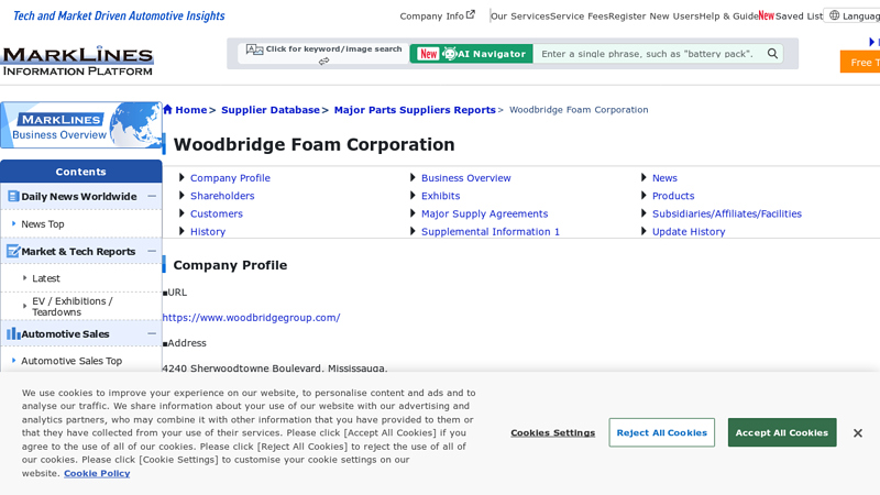 Woodbridge Foam Corporation car parts woodbridge