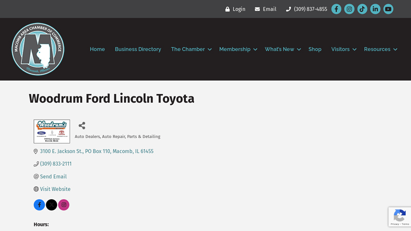 Woodrum Ford Lincoln Toyota auto parts macomb il