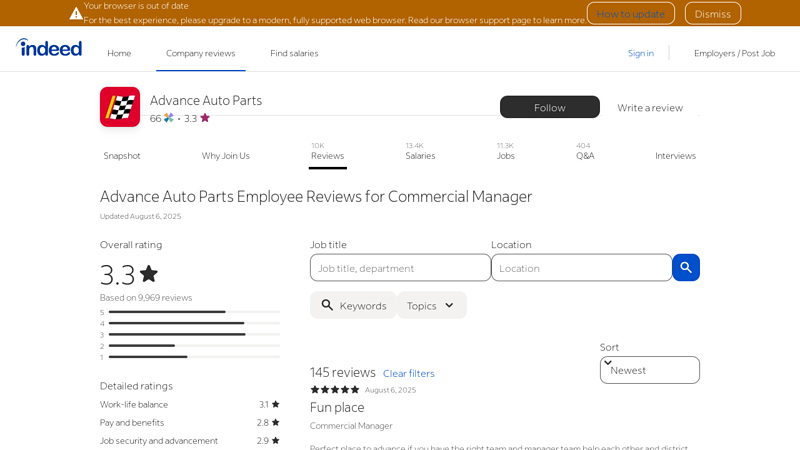 Working as a Commercial Manager at Advance Auto Parts advance auto parts potsdam new york