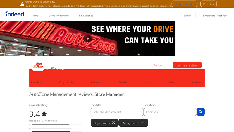 Working as a Store Manager at AutoZone autozone auto parts louisville ky