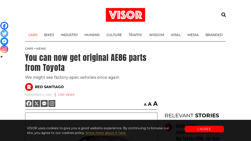 You can now get original AE86 parts from Toyota ae86 car parts