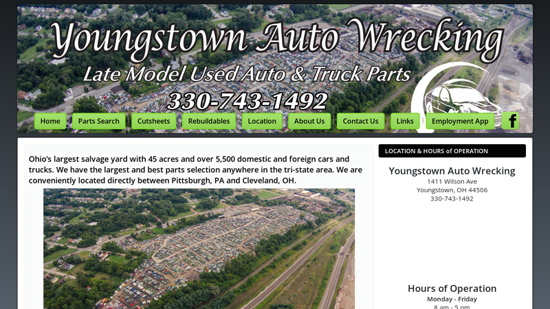 Yountstown Auto Wrecking used auto parts cleveland ohio