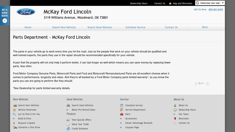 Your Woodward, Oklahoma Ford dealer ford parts okc